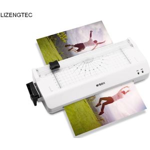 Lizengtec & Koud Met Papier Trimmer & Corner Rounder Roll Laminator Machine Voor A4 Papier Foto