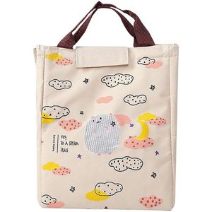 Draagbare Lunch Tas Leuke Cartoon Tote Picknick Geïsoleerde Koeler Voedsel Zakken Rits Organizer Lunchbox Vrouwen Meisjes School Voedsel Zakken