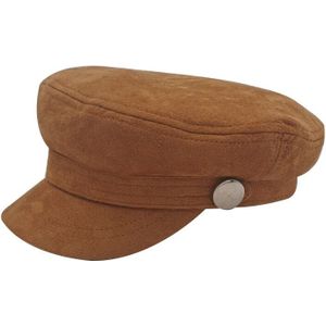 Vrouwen Hoeden Solid Plain Achthoekige Krantenverkoper Modepet Dames Casual Warm Winter Baret Vrouwelijke Caps Met Zilveren Knoppen Decoratie