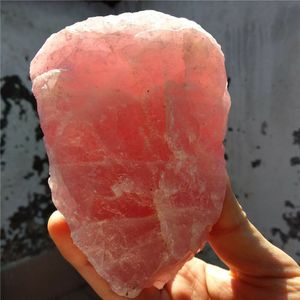 Natuurlijke Ruwe Rozenkwarts Kristal Ruwe Steen Specimen 450-500G
