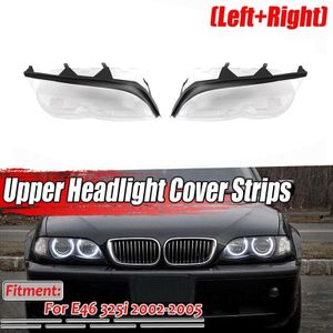 1Set Auto Koplamp Lens Clear Lens Cover Met Afdichting Afdichting Strip Voor Bmw E46 320I 325I 325Xi 330I 330Xi 4 Deur 2002-2005 Hea