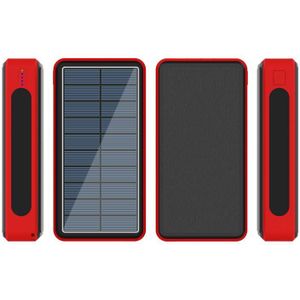 80000Mah Wireless Solar Power Bank Externe Batterij Oplader Pack Voor Xiaomi Samsung Iphone Solar Charger 4 Usb Drie Verlichting