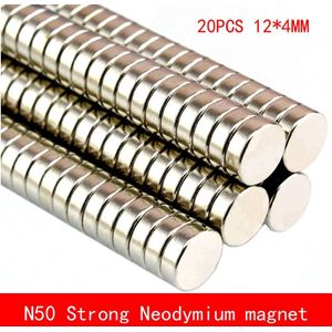 20 STKS D12 * 4mm ronde N50 Sterke magnetische kracht zeldzame aarde Neodymium magneet diameter 12X4 MM