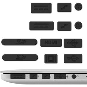 12 stks siliconen anti-stof pluggen bescherming set voor apple macbook pro 13 15 Retina/Air 11 13 Laptop Stof Plug Poorten Case Cvoer
