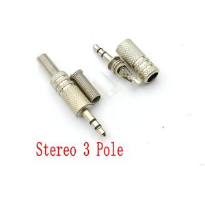 100 Stuks 3.5 Mm Mono/Stereo 3 Pole/Stereo 4 Pole Male Soldeer Metalen Connector Plug Adapter