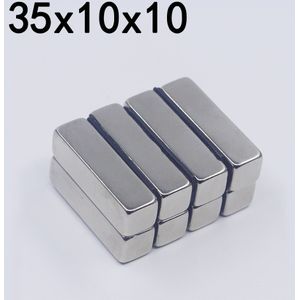 1/2/5/10Pcs 35X10X10 Neodymium Magneet 35Mm X 10Mm X 10Mm N35 Ndfeb Blok Super Krachtige Sterke Permanente Magnetische Imanes