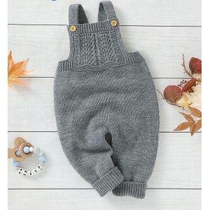 Pasgeboren Kids Baby Meisjes Jongens Mouwloos Effen Kleur Jumpsuit Mode Peuter Herfst Winter Knop Trui Rompertjes Overalls 0-24M