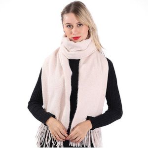 Dianruo Winter Sjaal Voor Vrouwen Sjaals En Wraps Solid Colour Acryl Sjaals Pashmina Lady Neck Bandana N338