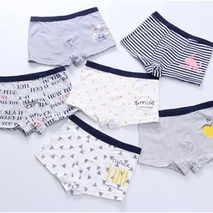 1 Pc Kids Jongens Onderbroek Streep Dier Brief Print Zachte Elastische Boxers Underpants Ondergoed Gestuurd Willekeurige Stijl