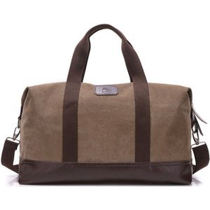 Scione Classic Travel Bagage Tassen Eenvoudige Canvas Leather Duffle Schouder Koffer Mannen Casual Weekend Carry Handtas
