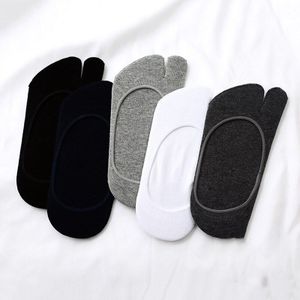 5 Paren/partij Zomer Japanse Kimono Flip Flop Sandaal Split Teen Tabi Sokken Mannen Effen Kleur Casual Low Cut Ademend Yoga sokken