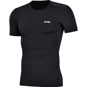 Li-Ning Mannen Training Professionele T-shirt Layer Slim Fit Quick Dry Ademende Voering Comfort Sport T-shirt Tops AUDN015 CJFM18