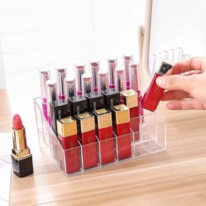 Meerdere Grid Acryl Transparante Make-Up Organizer Opbergdoos Boor Poolse Lipstick Nail Organizer Cosmetische Sieraden Doos Houder