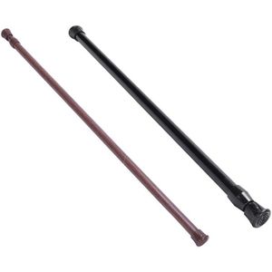 Lente Uitschuifbare Geladen Gordijn Rail Pole Telescopische Bad Venster Spanning Staaf, 40-70Cm &amp; 55-90Cm, Hout Kleur