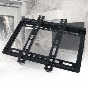 Universele Dunne 25KG Zwart TV Muurbeugel Flat Panel TV Frame met Gradienter voor 14-42 Inch LCD LED Monitor Platte Pan
