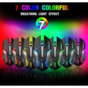 G859 6 Knoppen 2.4G Ontvanger Bluetooth Compatibel Usb Oplaadbare Lichtgevende Draadloze Muis Voor Computer Gamer Pc Laptop Desktop