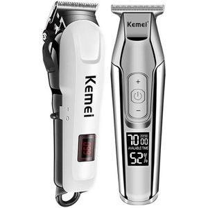 Kemei Haar Snijmachine Tondeuse Elektrische Scheerapparaat Voor Mannen 3 Stuk Set Kemei Tondeuse Trimmer Voor Mannen Usb Opladen haar Trimmer