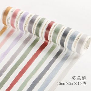 10 Stks/partij Mohamm Basic Controle Serie Set Japanse Handbook Decoratief Papier Washi Masking Tape Levert Briefpapier