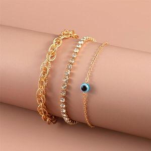 Klassieke Turkse Evil Eye Enkelbanden Voor Vrouwen Mode Been Ketting Bohemian Blauwe Ogen Hanger Enkelband Zomer Strand Voet Sieraden