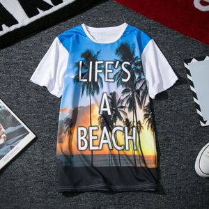 Casual 3D Print Quik Droge Mannen T-Shirt heren Korte Mouw Tees Surfen Strand T-shirts O-hals Tops