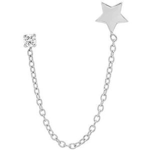 Roxi 925 Sterling Silver Moon Star Piercing Stud Oorbellen Voor Vrouwen Rechthoek Zirkoon Crystal Brincos Kraakbeen Sieraden