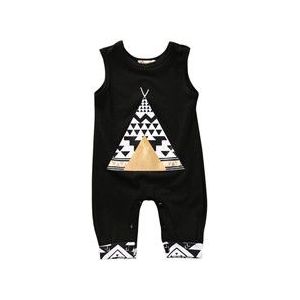 Katoen Pasgeboren Baby Baby Boy Meisje Mouwloze Romper Jumpsuit Kleding Outfis Maat 0-24 m