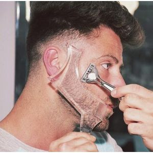 1Pc Mannen Baard Vormgeven Styling Sjabloon Kam Transparante Mannen Baarden Kammen Schoonheid Tool Voor Haar Baard Trim Templates make