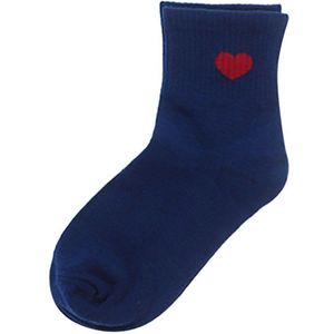 Jaycosin 5 Paar Meisjes Eenvoudige Sokken Ademend Katoen Hartvormige Dames Korte Sokken Japanse Hartvormige Rood Hart sokken 903 #2