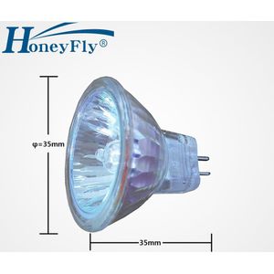Honeyfly 3Pcs MR11 Halogeenlamp 10W/20W 12V 2700-3000K GU4 Dimbare Halogeen lamp Halojen Warmwit Clear Glas Indoor Decoratie