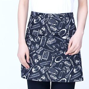 7 Stijl Universele Unisex Half Buste Bib Schort Restaurant Keuken Koffie Thee Winkel Serveerster Uniformen Taille Korte Schort Met Zakken