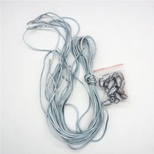 Chenkai 10 Pcs 2 Mm Satijnen Koord Met Plastic Ketting Breakaway Sluitingen Voor Silicone Baby Bijtring Hanger Sieraden 4 Kleur beschikbaar