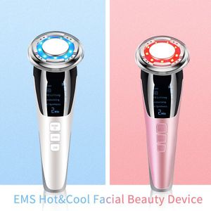 5 In 1 Draagbare Koude Make-Up Remover Ems Led Photon Therapie Gezicht Lift Roller Massager Gezicht Diepe Reiniging Apparatuur