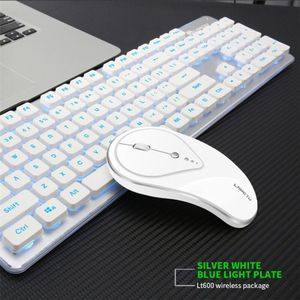 Eaor 2.4G Draadloze Toetsenbord En Muis Combo Met Led Backlit Mute Draadloze Gaming Toetsenbord Muis Set Voor Laptop Desktop pc Gamer