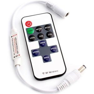 11 Keys Rf Mini Led Remote Controller Dc 12 24V Draadloze Rgb Rf Controller Led Strip Dimmer Voor smd 5050 2835 Strip Lamp