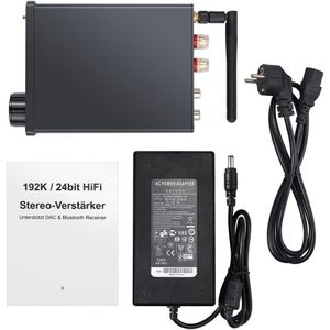 Esynic 192K/24bit Bluetooth-Compatibel Stereo Audio Versterker Hi-Fi Digital Power Amp Optische Coaxiale Usb Naar Analoog dac 30W + 30W