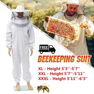 Full Body Bijenteelt Pak Beschermende Kleding Hoed Kiel Pro Sluier Hood Hat Bijenteelt Jas Sluier Pak Anti Bee pak Apparatuur