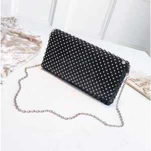 Stijl Metalen Materiaal Diamant Casual Ladies Party Clutch Bag Chain Purse Crossbody Mini Messenger Envelop Tas Handtas Portemonnee