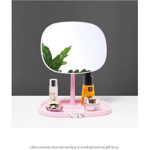 Hoge Lijst Gezicht Make-Up Spiegel Desktop Spiegels Badkamer Vanity Vouwen Mirroring Desktops Draagbare Beauty Tools