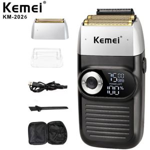 Kemei Elektrische Scheerapparaat Trimmer Voor Mannen Usb Snel Opladen Lcd Display Tondeuse Professionele Scheren Haircut Gereedschap