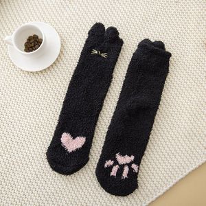 Winter Funny Animal Leuke Fuzzy Sokken Vrouwen Dikke Cartoon Sok Katoen Warme Pluizige Thuis Vloer Kousen Calcetines Huis Mujer