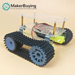 Dubbele Laag Zuinig Robot Tank Chassis Acryl Tt Motor 3-9 V Gevolgd Auto Intelligente Auto Chassis