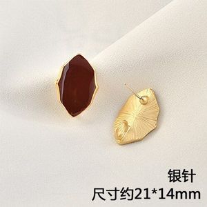 925 Zilveren Naald Bladgroenten Leaf Lichtmetalen Dropping Olie Met Opknoping Oorbellen Diy Oorbellen Sieraden Accessoires