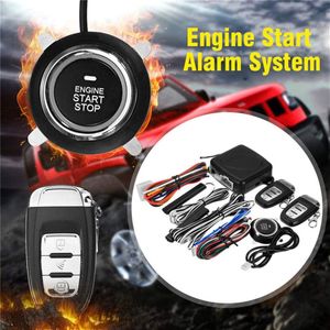 12V Auto Alarm Start Beveiligingssysteem Sleutel Auto Keyless Entry Control Start Anti-Diefstal Entry Push Button Remote kit Auto Accessoires