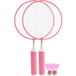 1 Paar Kids Kinderen Badminton Racket Set Met 2 Stuks Badmintons Outdoor Sport Spel Fitness Speelgoed Niet Te Vervormen.