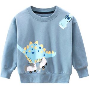 Lzh Kids Dinosaur Print Sweater Voor Jongens Herfst Winter Peuter Jongens Sweatshirt Cartoon Patroon Tops Kinderen Kleding