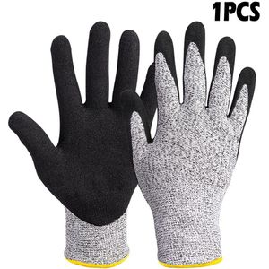 Deli DL521041 Polyester Handschoenen Industriële Snijbestendige Nitril Gecoate Handschoenen Arbeid Handschoenen Huishouden Outdoor Handschoenen