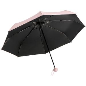 Vrouwen Luxe Lichtgewicht Paraplu Zwarte Coating Parasol 5 Fold Zon Regen Paraplu Unisex Reizen Portable Pocket Mini Paraplu