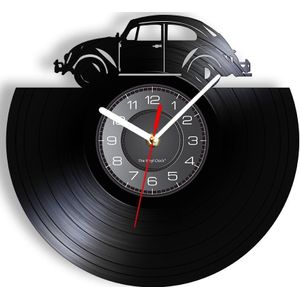 Vintage Auto Vinyl Record Wandklok Led Opknoping Lamp Thuis Decoratieve Muur Horloge Automotive Voertuig Led Light Voor Auto minnaar