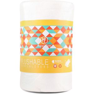 Happyflute100 % Biologisch Afbreekbaar & Flushable nappy liners disposable doek luier liners 100 vellen per rol twee maat voor u kiezen