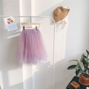 Rok Knie Lengte Ruches A-lijn Solid Regelmatige Katoen Mode Sweet Leuke Mooie Eenvoudige Lente Herfst Kinderen Meisjes Kids